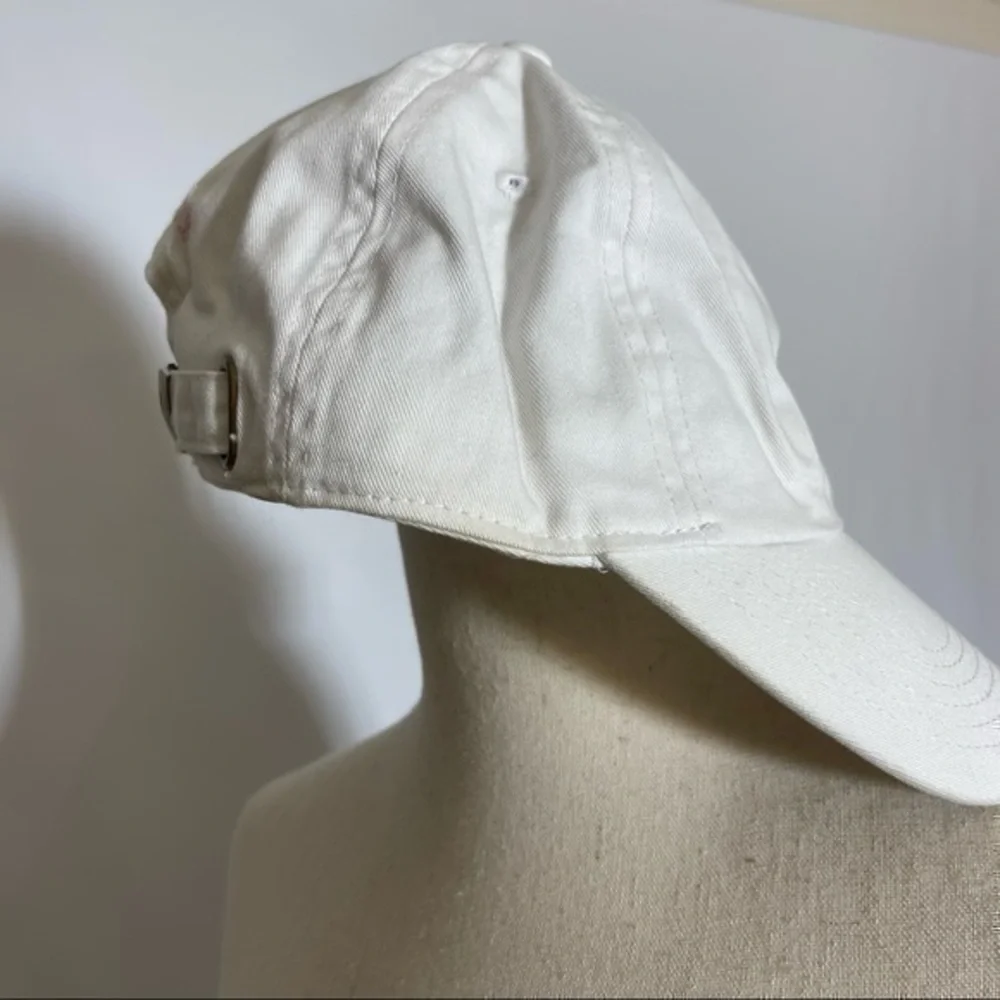 Brandy Melville • Rebel Heart Embroidered White Baseball Cap Hat OS Adjustable